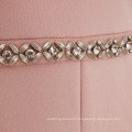Women Diamante Waistband Maxi Ruffle Layer Neckline Peach Bridesmaid Pink Dress
